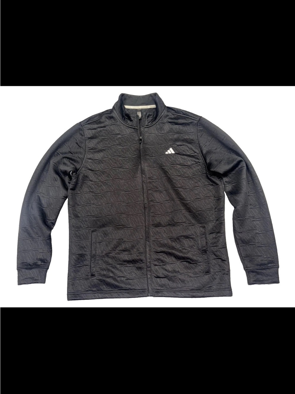 Adidas Golf Full Zip Quilted Logo Jacket Mens Size .L Black Light Weigh NWOT